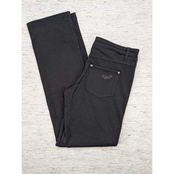 Kuhl Mova Travel Pants Zip Pockets Drawstring‎ Black Size 6 Stretch Pull On - Picture 1 of 12